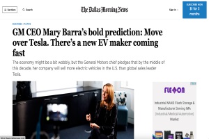 通用CEO Marry Barra：本世紀(jì)將超越特斯拉 成為全球電動車領(lǐng)導(dǎo)者