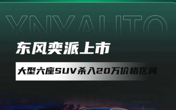 奕派008,大六座suv殺入20萬(wàn)價(jià)格區(qū)間
